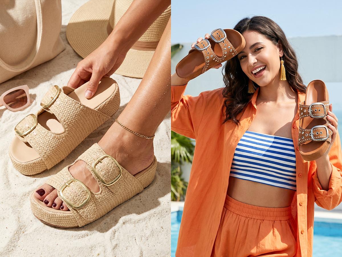 Cloud Cushion Slides for Women | Anti-Fatigue Comfy Platform Sandals | Summer 2026 Trendy Beach Shoes