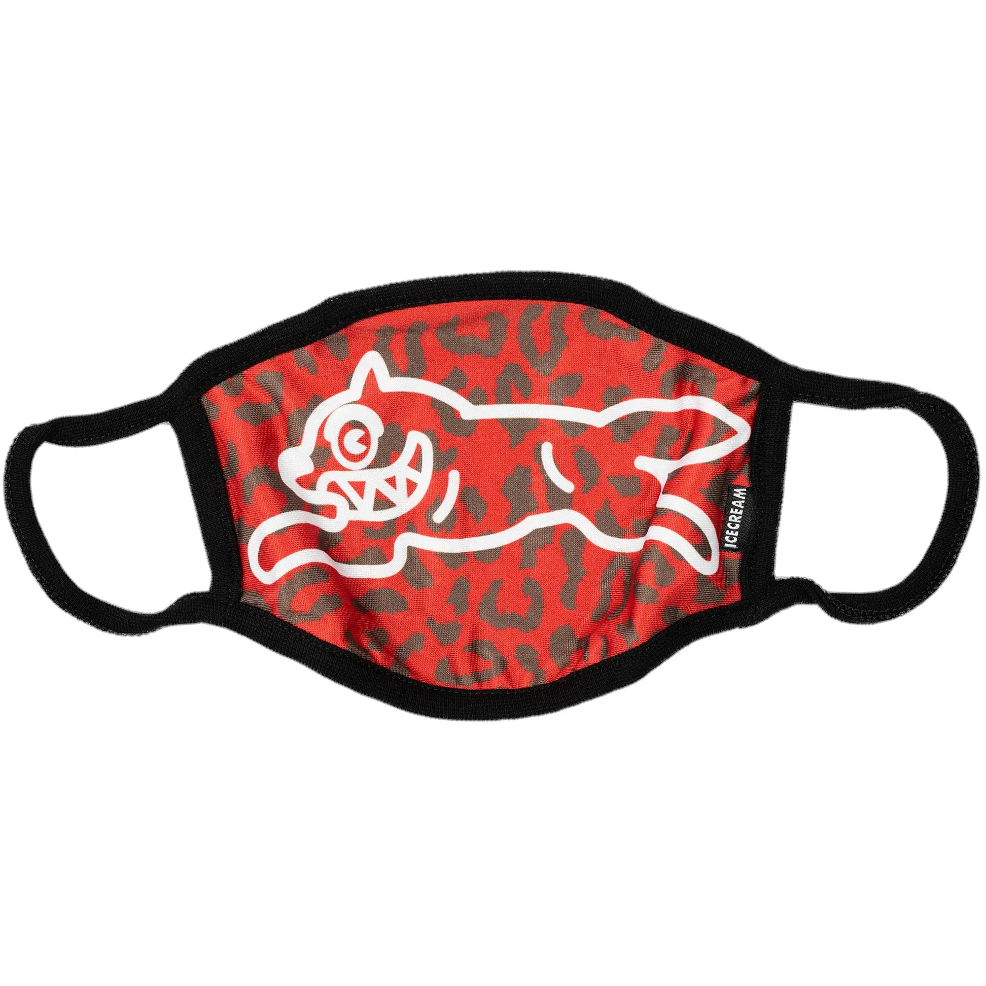 Red Face Mask, Ice Cream Design, Unisex Fit, Casual Wear Face Covering Accessory