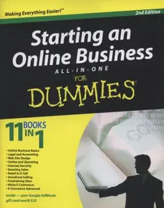 USED-Starting an Online Business All-in-One Desk Reference For Dummies by Shannon Belew (Paperback)