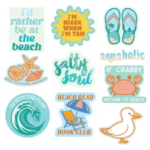 Beach Sticker Extra Large Stickers for Adults Funny Adhesives with Memes Funny Stickers with Colorful Graphic Decals Funny Summer  Multi