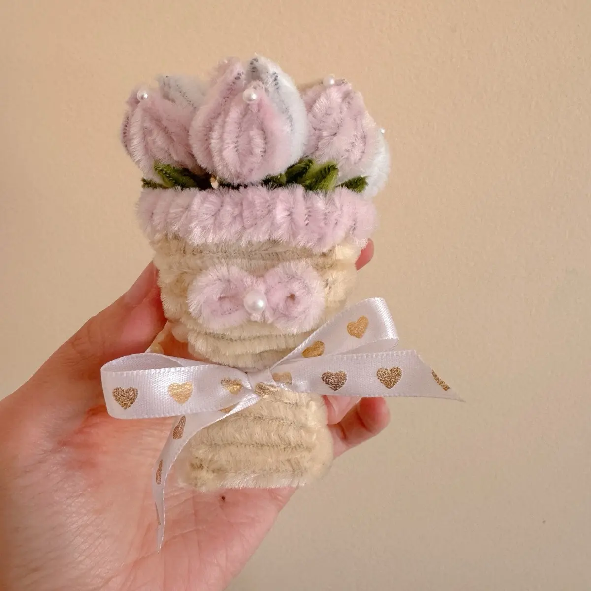 Charming Handmade Mini Tulip Bouquet