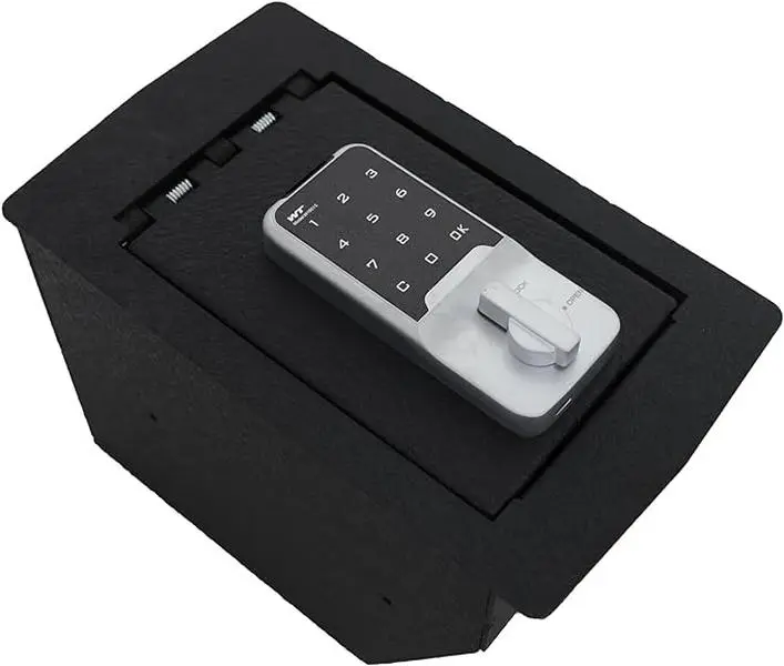 Center Console Safe Vault - KEREN Console Gun Safe Box Compatible with Honda CR-V 2023-2024, Electronic Keypad Lock