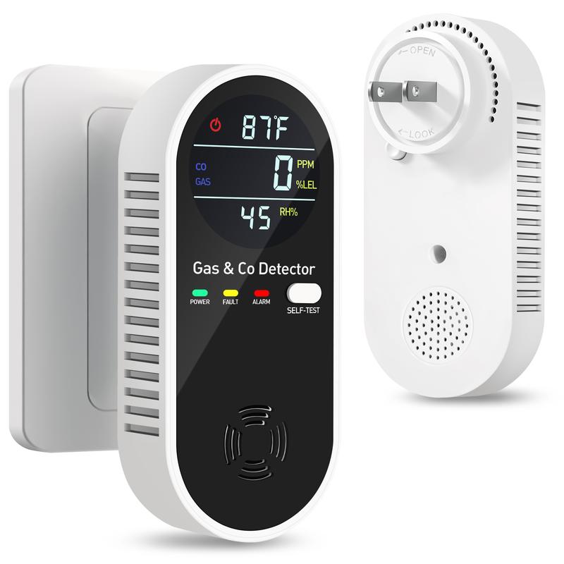 4-in-1 Display Remind,Plug in with Temperature Humidity Sensor Built-in ...