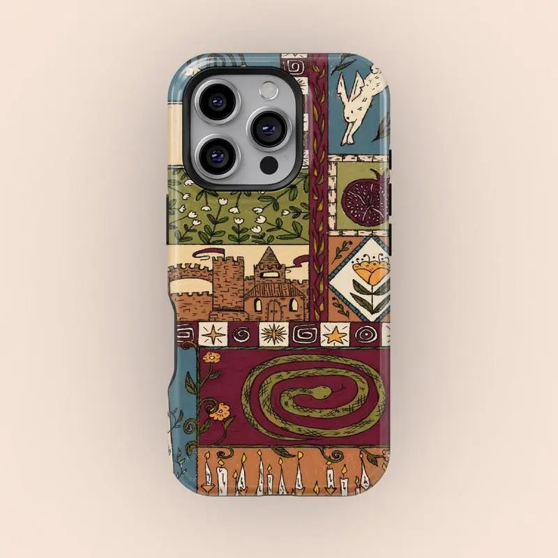 Medieval Mosaic Folk Art Collage Phone Case, Vintage Mystic Snake Castle Illustration, iPhone 17 16 15 14 13 12 11 Pro Max - TikTok Shop Medieval Mosaic Folk Art Collage Phone Case, Vintage Mystic Snake Castle Illustration, iPhone 17 16 15 14 13 12 11 Pro Max - TikTok Shop