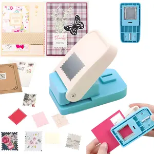 Postage Stamp Punch for Paper Crafts – Turn Any Paper Into Perfect Vintage Stamp Designs Instantly, Large Manual Lever Floral Stamp Puncher & Craft Paper Trimmer for Scrapbooking, Junk Journals, Gift Tags, Card Making, DIY Crafts, Creative DIY Gift