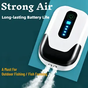 USB Rechargeable Portable Oxygen Pump, Dual Use Aquarium & Outdoor Fishing Aerator, Silent Mini Air Pump for Fish Tank Live Bait Oxygen Supply