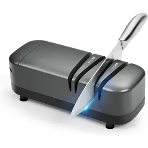 Kitchen Electric Multi-Tool Sharpener S820, 50W, 12.6-Degree Edge for Quick Sharpening & Polishing, Replaceable Wheels, Compatible with Knives, Scissors, Slotted Screwdrivers