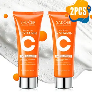 【2PCS】5X Vitamin C Face Cleanser | Face Wash, Cleansing Foam for Pore Care & Uneven Skin Tone | Gentle Daily Deep Cleansing | Hydrating and Nourishing Facial Cleanser | Skincare