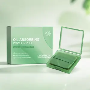 Portable Oil Absorbing Face Blotting Paper With Powder Puff And Mirror, Refreshing Oil Control For Shine-Free Touch Ups, TikTok Viral Beauty Essential, Must Have Makeup Bag Travel Essential