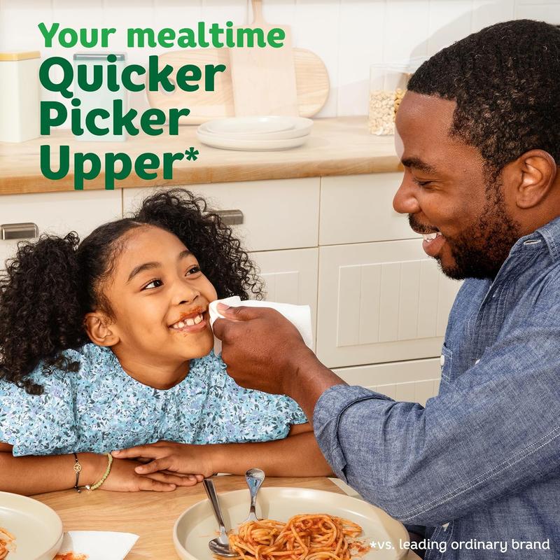 Bounty Paper Napkins White 200 Count 1-Ply Serviettes Thicker More Absorbent Than Before