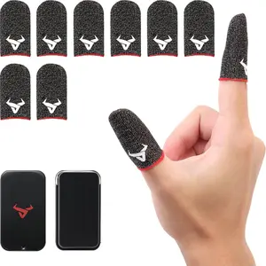 8 Pack Finger Sleeves for Gaming,Thumb Sleeves for Mobile Gaming,Anti ,Ultra Thin,0.3mm  Fiber,Suitable for  Gamers,Gaming Finger Gloves for PUBG COD Dedales Gamer,Covers