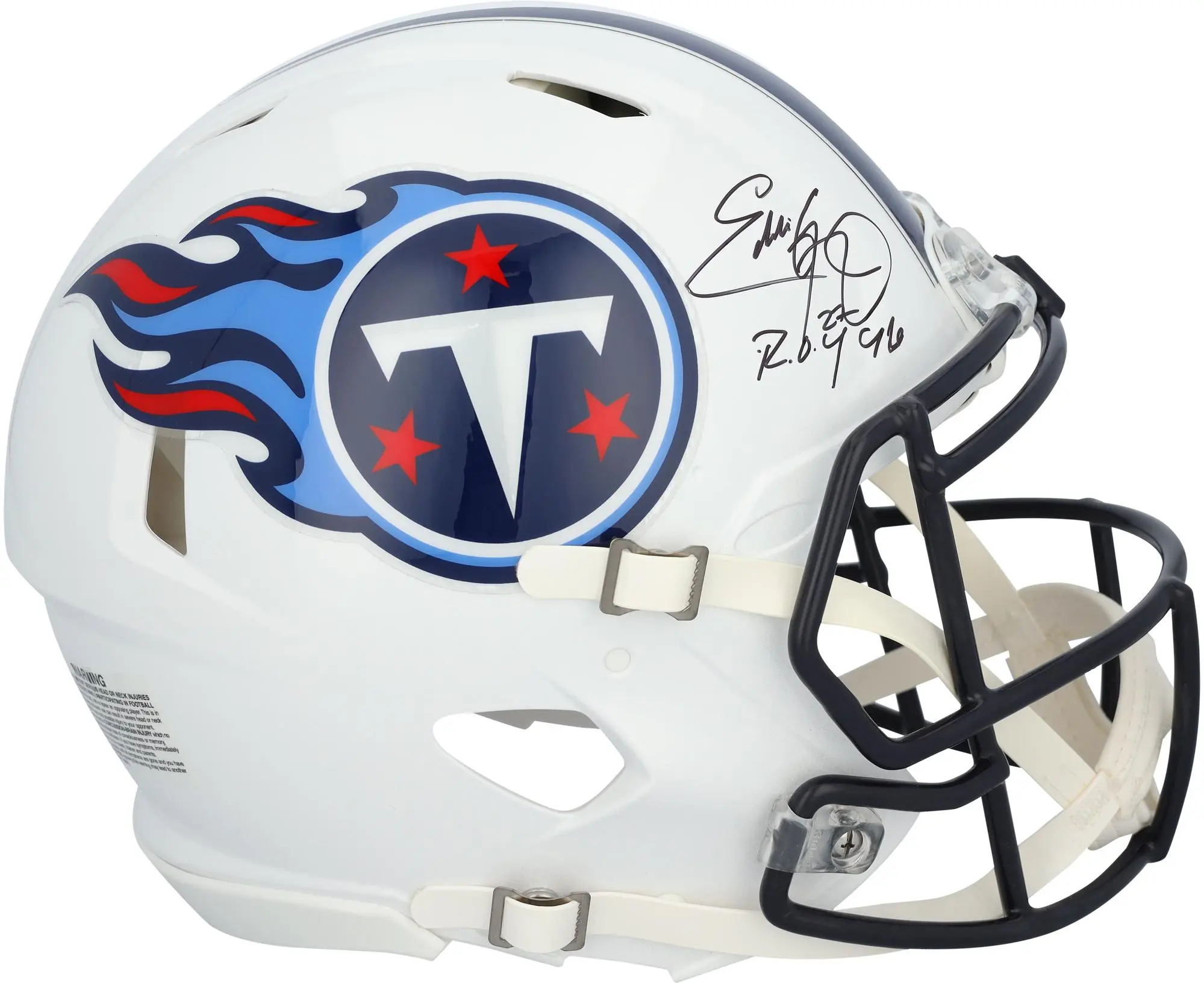 Eddie George Tennessee Titans Autographed Riddell 1999-2017 Throwback Speed Authentic Helmet with "ROY 96" Inscription - Fanatics Authentic Certified