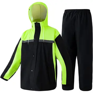 Motorcycle Rain Suit Waterproof Work Rain Jacket Pants Raincoat for Men All-Sport Farm Fishing