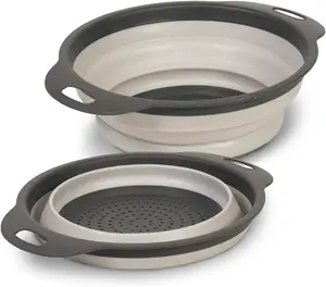 2Pcs Collapsible Strainer, Collapsible Strainers for Kitchen, Vegetable & Fruit Colander, Kitchen Food Strainers, Kitchen Gadgets Utensils Drainer