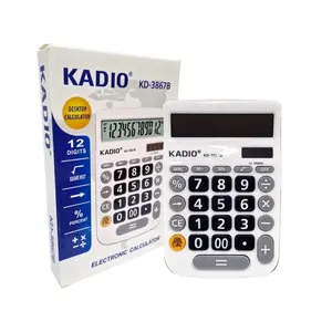 Kadio KD-8887B 12-Digit Desktop Calculator – Dual Power, Metal Body