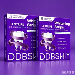 Whitening Strips - 14 Pairs (28 Strips) Mint Flavored Daily Gentle Teeth Cleansing Stickers for Fresh Breath & Oral Maintenance