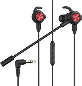 Takstar SPRINT In-Ear Gaming Headset with Detachable Boom Microphone 3.5mm Audio Connector Hifi Stereo Earbuds for Cell Phones iPad Tablets PC Nintendo Switch