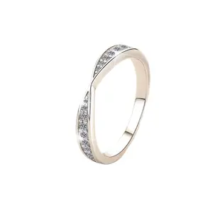 Radiant Infinity Moissanite Diamond Ring – Sterling Silver Elegance