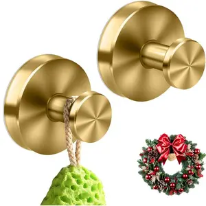 Stainless Steel Suction Cup Hooks, 15lb Heavy-Duty No-Drill Strong Hold Wall Hooks, Removable for Bathroom Wet Areas and Tile Surfaces, Ideal for Hanging Towels, Robes, Loofahs