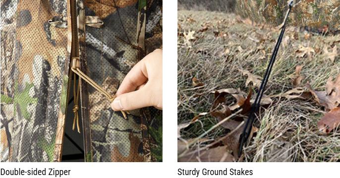 [Tidewe Hunting Winter] Tidewe Vis360 See Through Ground Blind Swing Door | 360° Camouflage Pop Up Hunting Blind for 2/3 Person | Portable Deer Blind with Orange Cover #Christmas Deal