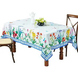Spring Tablecloth 60 x 84 Inch Rectangle Floral Table Cloth for Rectangle Tables  Table Cover for Party Birthday Picnic Decorations