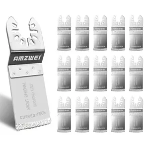 Valentine's Day 8-16PCS Diamond Oscillating Saw Blades, Curved Edge Grout Remover Tool Blades for Grout Removal Tile Mortar Concrete Masonry, Flush Cut, Fit Dewalt Milwaukee Worx Ryobi