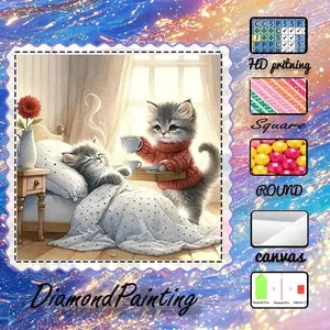 5D-DIY, premium velvet canvas, diamond art, diamond painting kit, warm, cute, healing, AB diamonds, fairy dust diamonds, crystal diamonds, perfect home decor, handmade diamond art painting kit, special craft diamond art kit