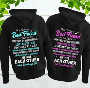 Yes She's My Best Friend Hoodie Couples Matching Outfits Bestie Best Friend for Women Unisex, Perfect Gift Anniversary Clothes