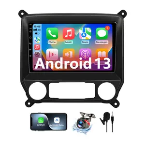 10" Android 13 Car Stereo for Chevy Silverado & GMC Sierra 2014-2018 Wireless CarPlay Android Auto GPS Plug & Play with Backup Camera
