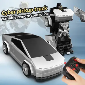 Transform Rc Cars, 2.4Ghz Remote Control Car 1:18 Scale Transforming Robot, One-Button Deformation 360 °   Rotation Car Toy Gifts for Boys 3-5 remote control car  birthday gift  rc cars  cybertruck toy cyber truck remote contrrol car Remote Controlled Car