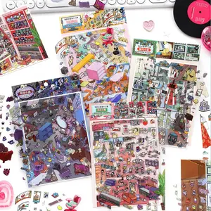 Creative Scrapbooking Stickers Set, Decal Sticker, Decorative Adhesive Paper Material for Albums & Notebooks, Perfect DIY Craft Supplies