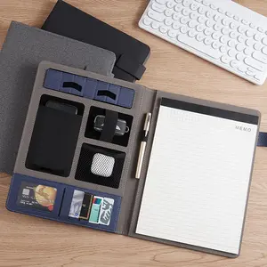 PU Leather Card Holder, Multi-Functional A4 Conference Folder, Zippered Organizer for Business Stationery & Contacts