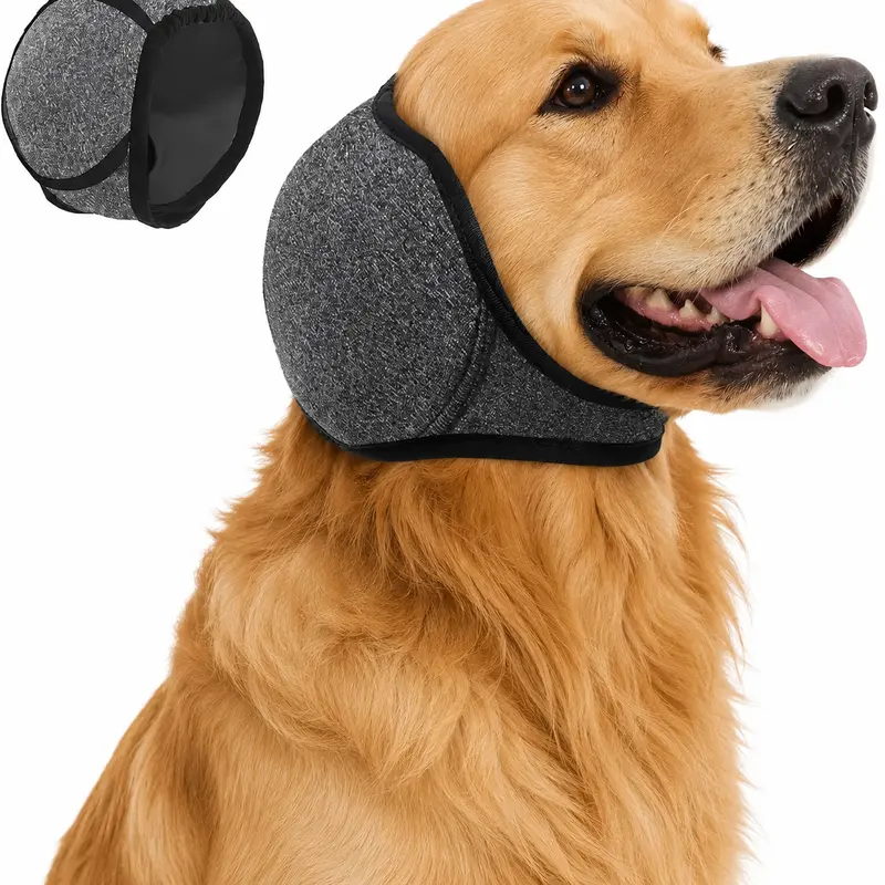 Dog Calming Full Wrap Hood Ear Cover - Adjustable S-M-L Sizes, Soft Elastic Breathable Waterproof Fabric, Noise Cancelling for Thunder/Mechanical Sounds, Anxiety & Ear Discomfort Relief, Equestrian Gear for Noise Sensitivity, Travel, Bathing, Grooming