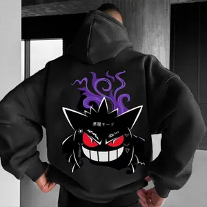 Black Gengar Demon Slayder Hoodie, Aesthetic Gengar Sweatshirt For Mens Fashion Hoodies Pullover Athletic Daily Hoody Hooded GiftSweatshirt, Hoodie For Men, Women
