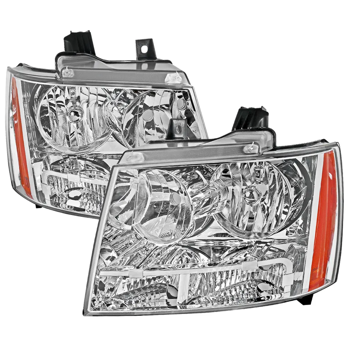 2007-2014 Chevrolet Avalanche/Tahoe/Suburban Factory Style Headlights (Chrome Housing/Clear Lens) 2007-2014 Chevrolet Avalanche/Tahoe/Suburban Factory Style Headlights (Chrome Housing/Clear Lens)