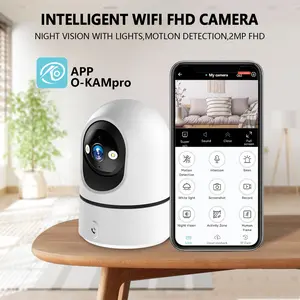Smart WiFi Indoor Security Camera, 1080P HD Night Vision, Motion Tracking, Two-Way Audio, Sound Alerts, Ideal for Home Safety Monitoring