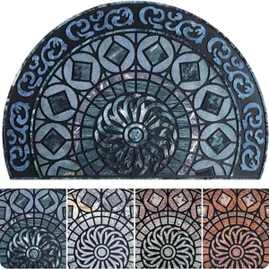 Warm Stylish Front Door Mat - Low Pile Front Door Mat Outside Entrance - Muddy Dirt Trapping Welcome Matt Outdoor - Rubber Backing Anti Slip Indoor Doormat Entrance - Large 23" 'x 35"