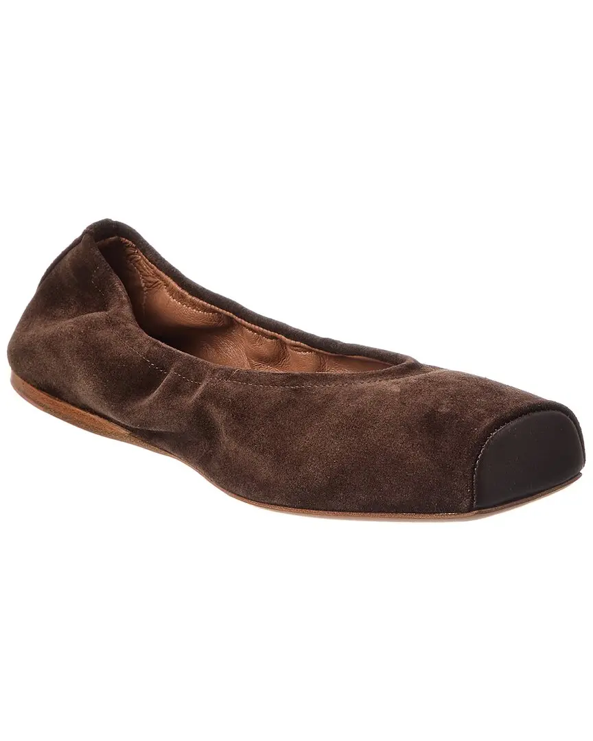 ALAÏA Square Suede Ballet Flat