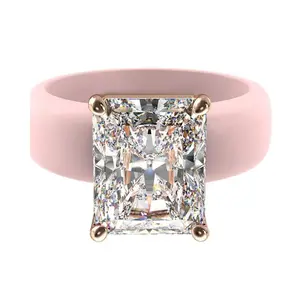 ns square zircon silicone ring, women's personality, fashion explosion, geometric opening index finger ring
