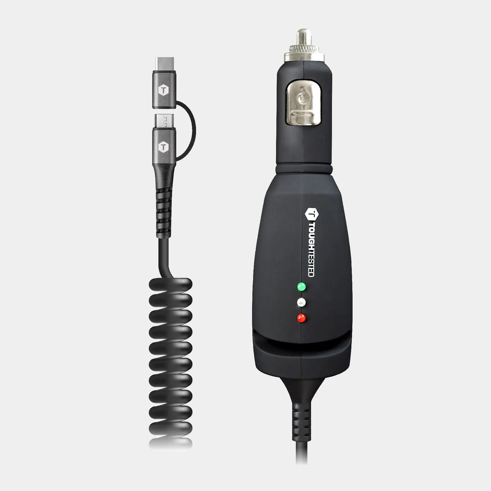 ToughTested Pro+ Rapid Car Charger with Micro-USB & USB-C Connectors