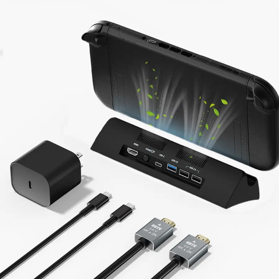 RUNTOGOL Switch 2 Charging Dock, TV Docking Station with 4K HD Adapter, USB 3.0 Port, USB-C Port, Includes 20V/3A Power Adapter & Cable, Console Accessory game Stand