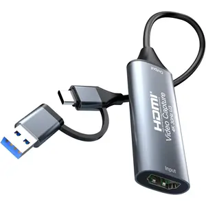 4K 30FPS HDMI Video Capture Card,Video Recording Card HDMI USB 3.0 with Type-C for Gaming Live Streaming TV Recorder, for Windows Android Mac OS System VLC,OBS,Amcap,PS5,Switch,Xbox