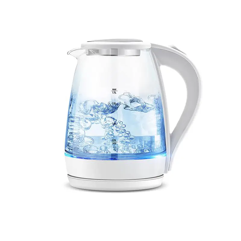 SUSTEAS Pukomc Electric Kettle - 1.7L Hot Water Boiler - Glass Tea kettle with Wide Opening and Led Indicator, Auto Shut-Off and Boil-Dry Protection