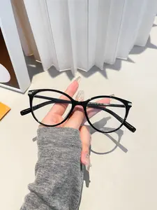 Korean Fashion Tr Cat Eye Glasses, Protect Your Eyes When Using Phones Tvs Computers, Casual Style Metal Frame, All Seasons, High Quality Eyewear, High Quality Eyeglasses