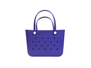 Purple Rubber Tote Bag