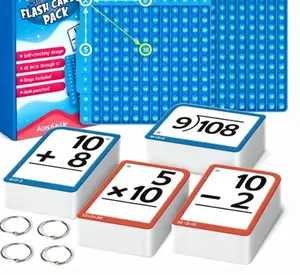 Math flashcards and math board set-includes multiplication flashcards, multiplication tables, and POP educational charts. A complete math teaching aid featuring addition and subtraction games. Perfect educational toys for children in grades 1–6.