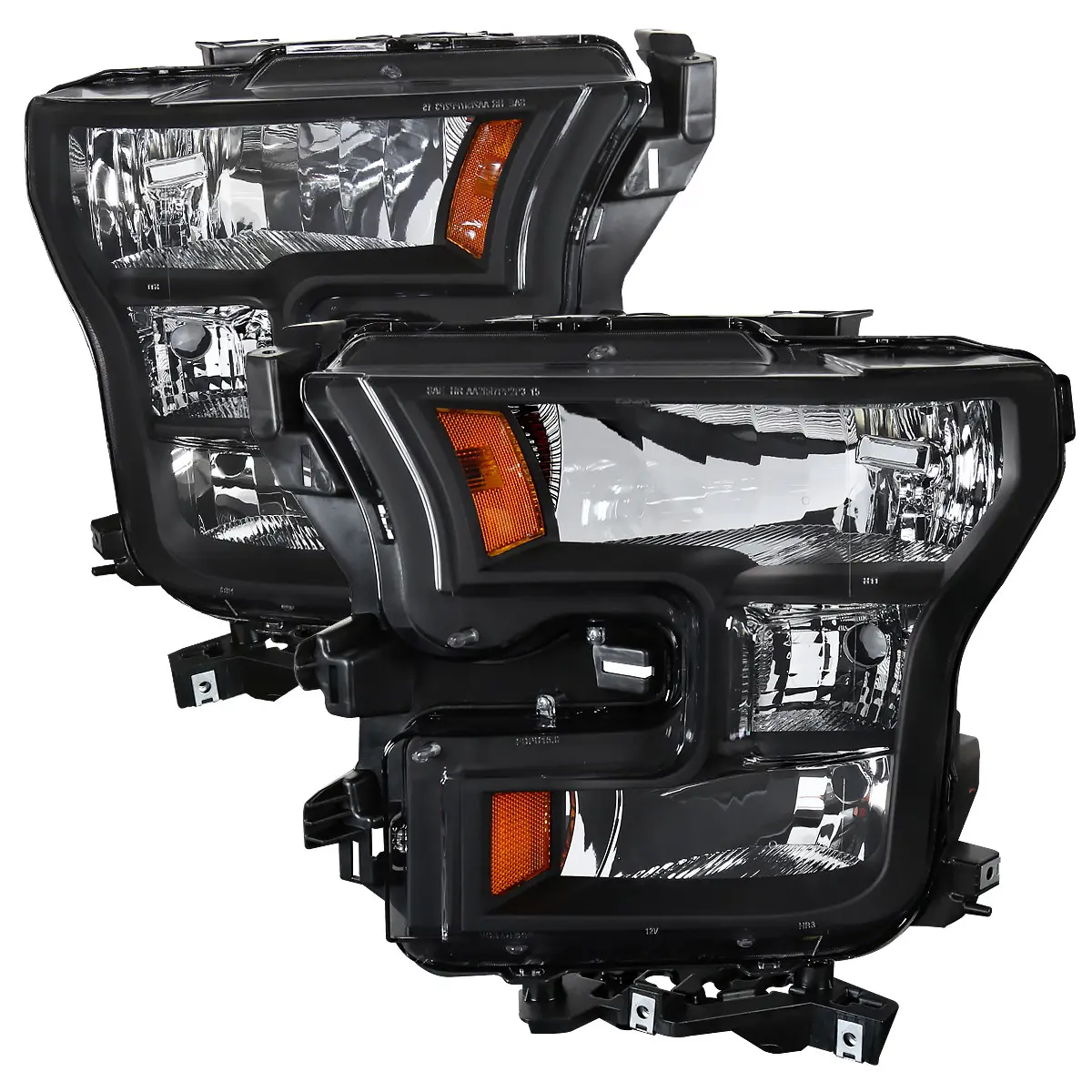 2015-2017 Ford F-150 Replacement Factory Style Headlights (Matte Black Housing/Clear Lens) 2015-2017 Ford F-150 Replacement Factory Style Headlights (Matte Black Housing/Clear Lens)