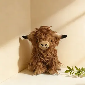10 Inch Plush Toy Highland Cow, Three Color Options, Perfect Birthday Gift for Kids, Ideal Party Decoration