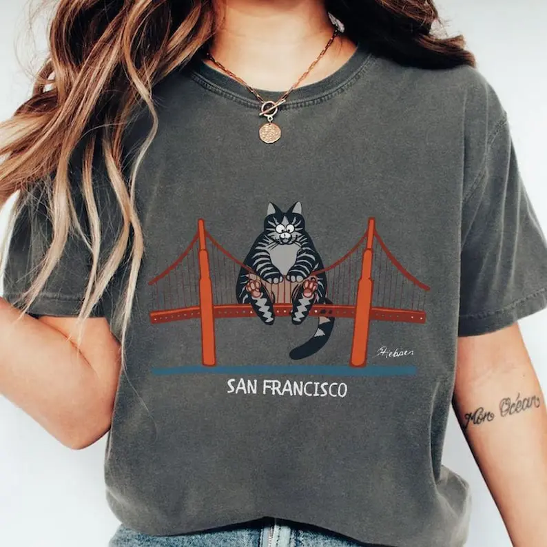 Project Hail Mary 2026 Ryan Gosling B Kliban Cat San Francisco Shirt, Funny Space Cat Movie Tee, Ryland Grace Sci-Fi Graphic Shirt