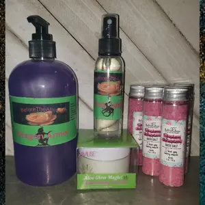 Dragon Armor Body Wash, Amuse Aloe Magic Cream, Sea Witch Spray & Bath Salts